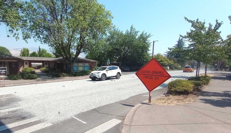 Road work on East Main St 