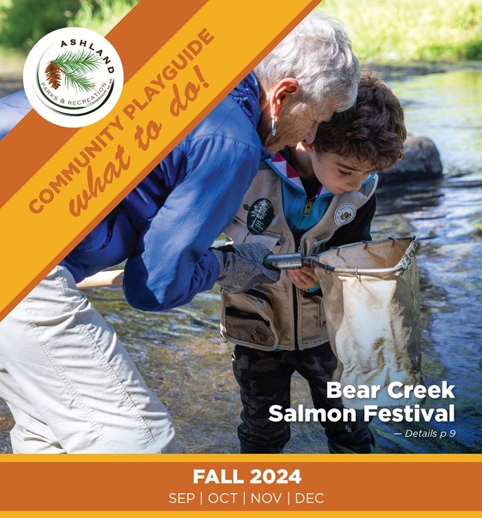 Cover for the Ashland Parks and Recreation PlayGuide Fall 2024 