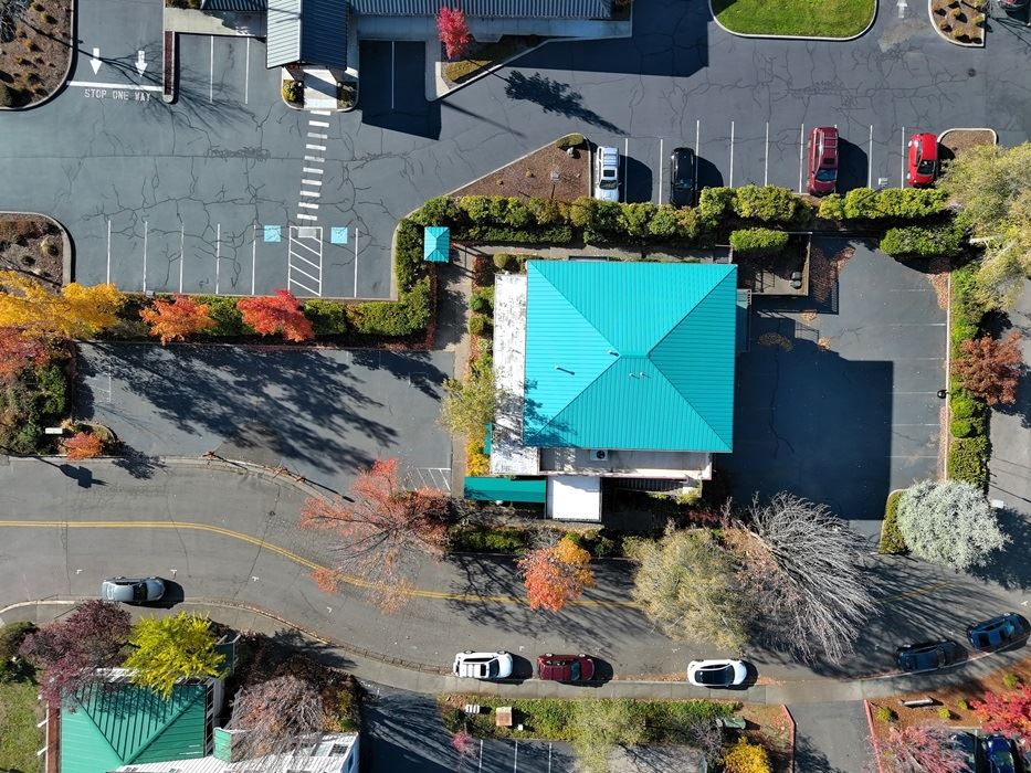 Utility billing office in South Ashland, aerial shot 