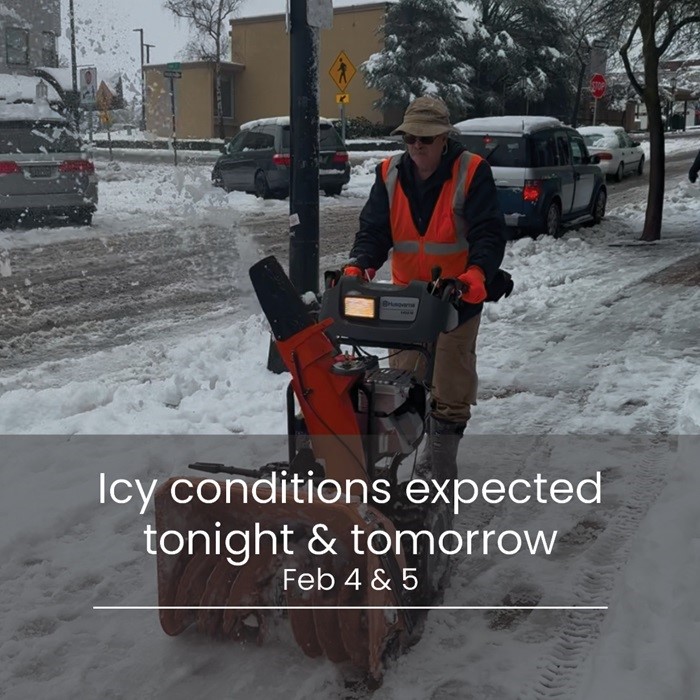 Icy conditions in Ashland 