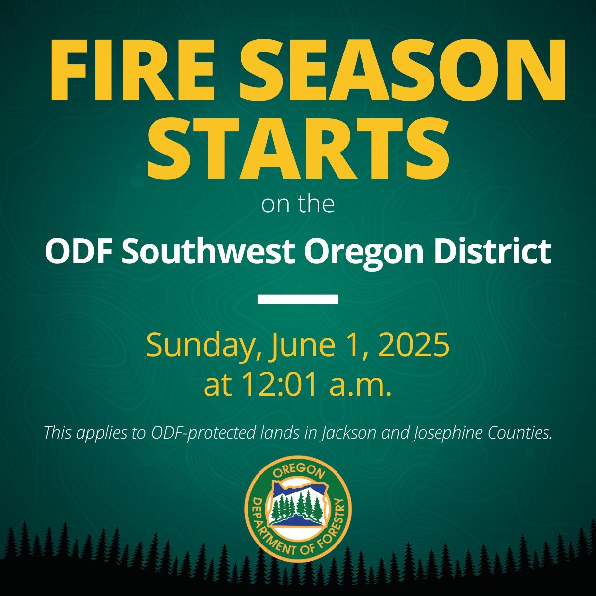 Fire season starts June 1, 2025 poster 