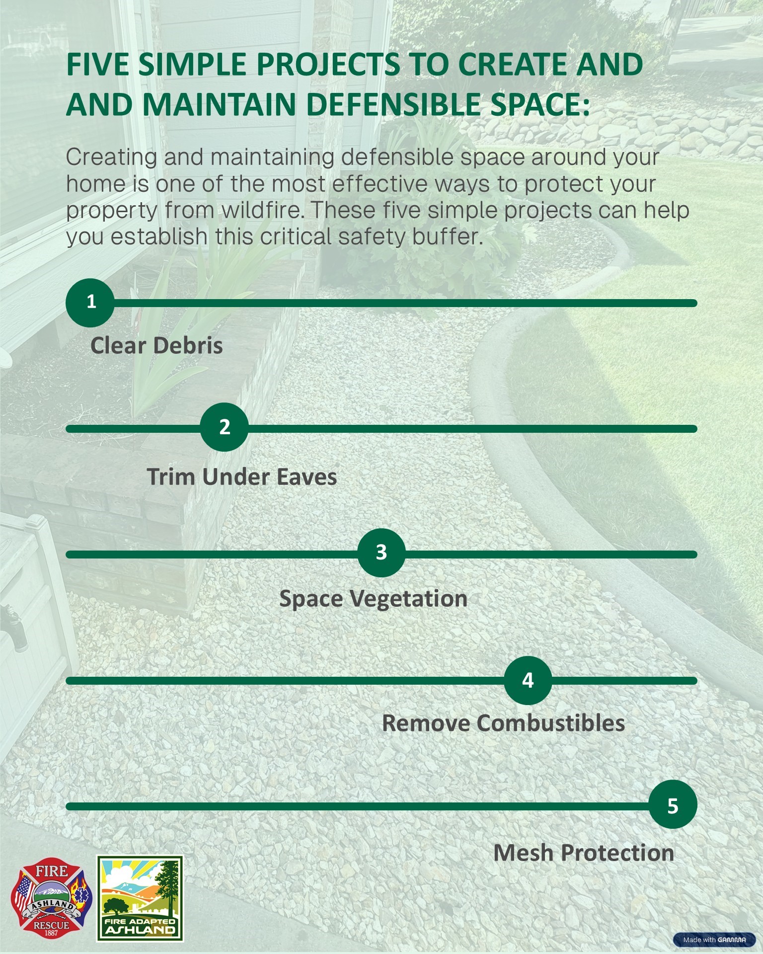Slide1 - 5 Simple Projects to Create and Maintain Defensible Space