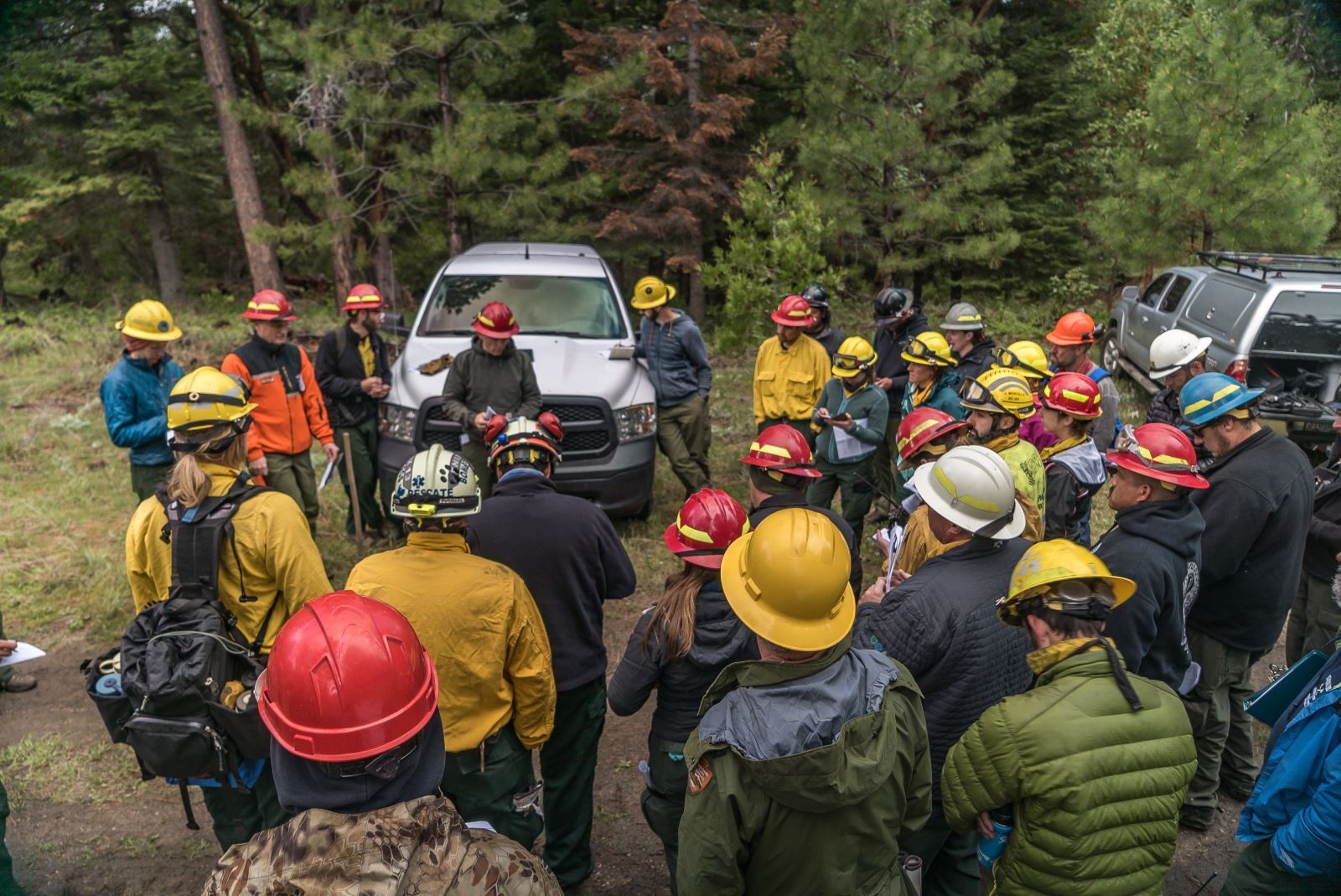Fire Crews Planning a Controlled Burn
