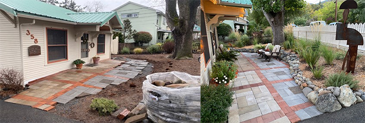 Before and after pictures of a local cottage 