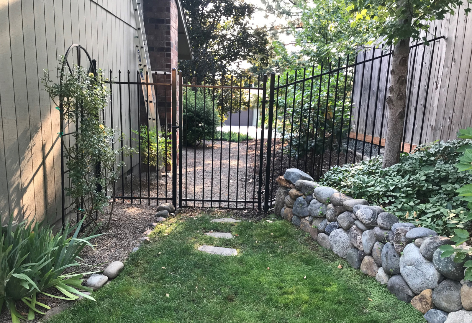 Steel fence and gate